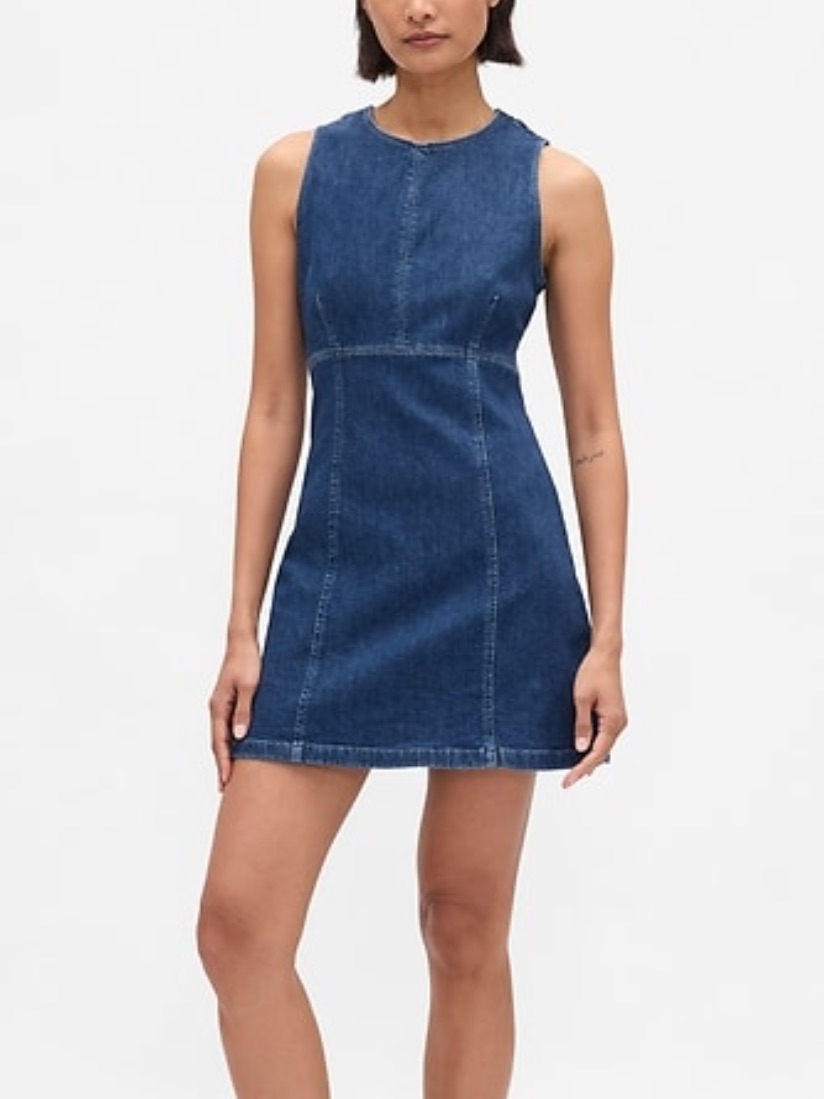 Nwt- Gap- Lp. Denim Shift Dress